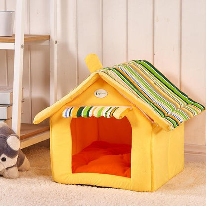 Fashionable Striped Dog Bed