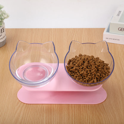 Transparent Cat Ear Shaped Pet Bowl