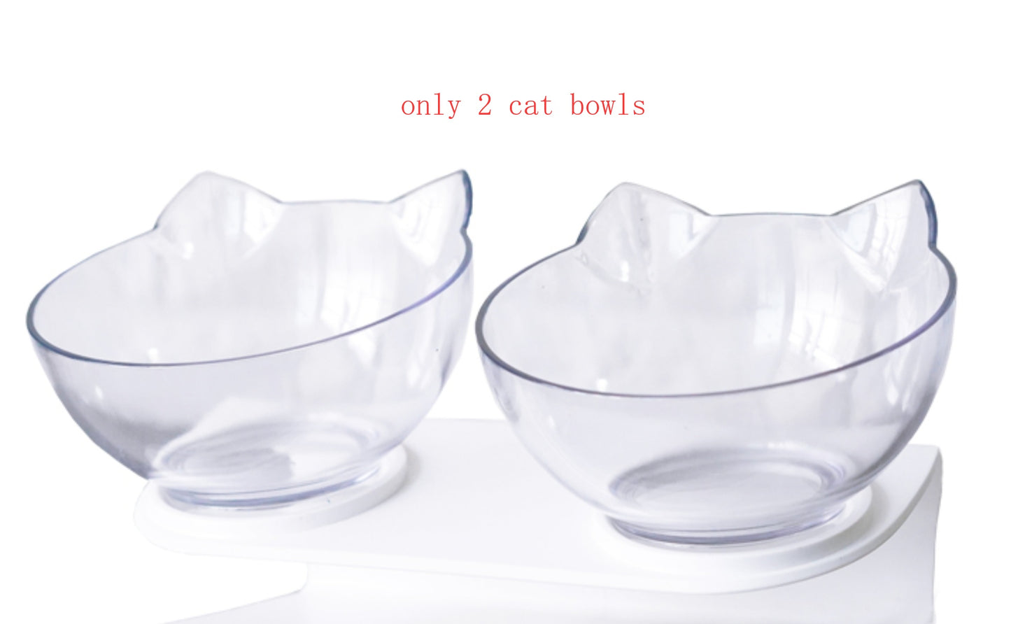 Transparent Cat Ear Shaped Pet Bowl