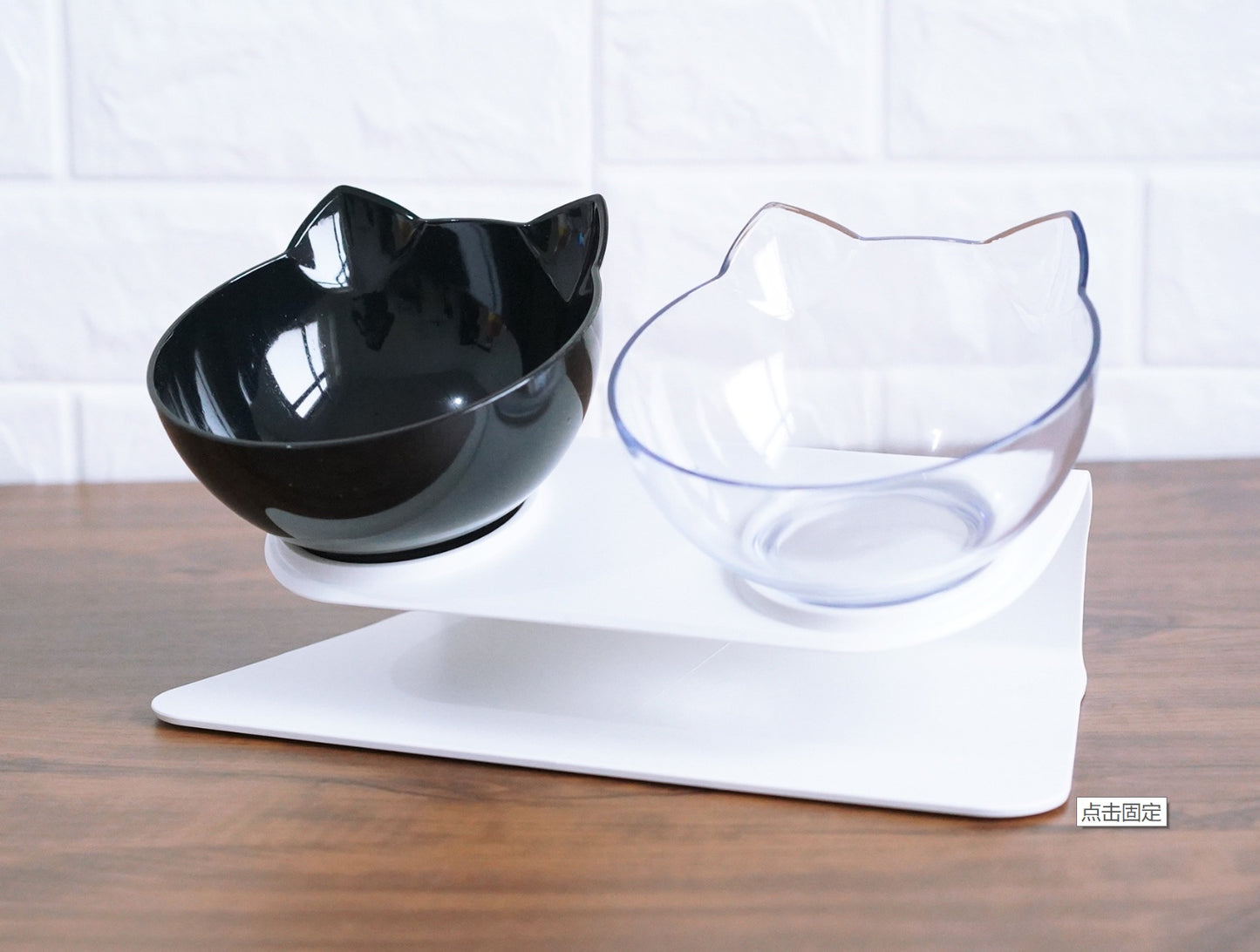 Transparent Cat Ear Shaped Pet Bowl