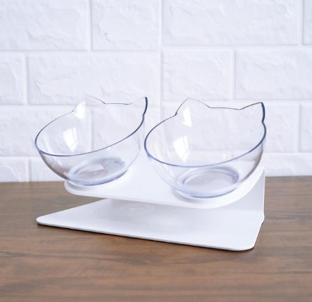 Transparent Cat Ear Shaped Pet Bowl