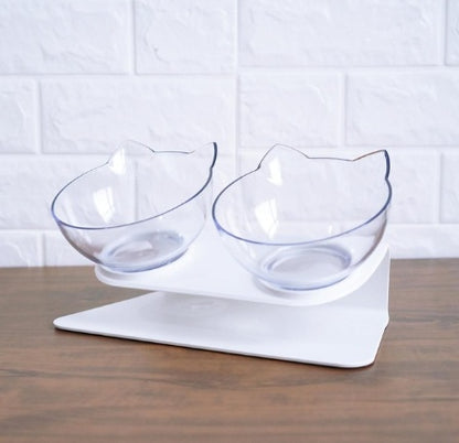 Transparent Cat Ear Shaped Pet Bowl