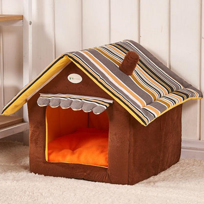 Fashionable Striped Dog Bed