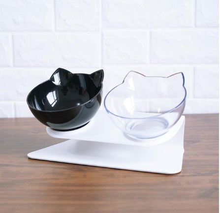 Transparent Cat Ear Shaped Pet Bowl