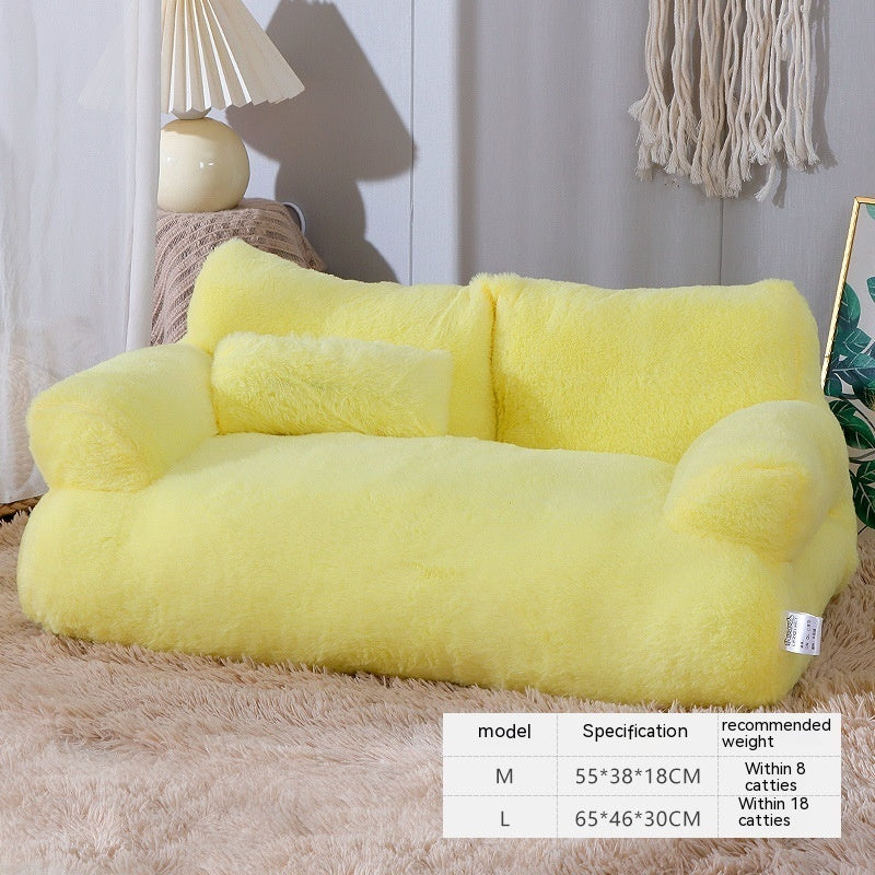 Luxury Plush Cat Bed Sofa