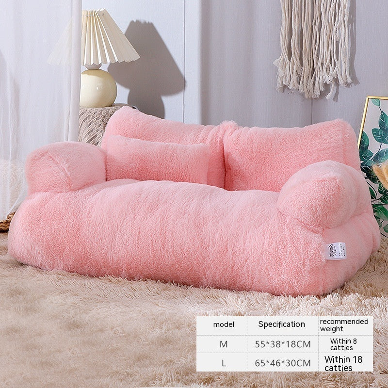 Luxury Plush Cat Bed Sofa