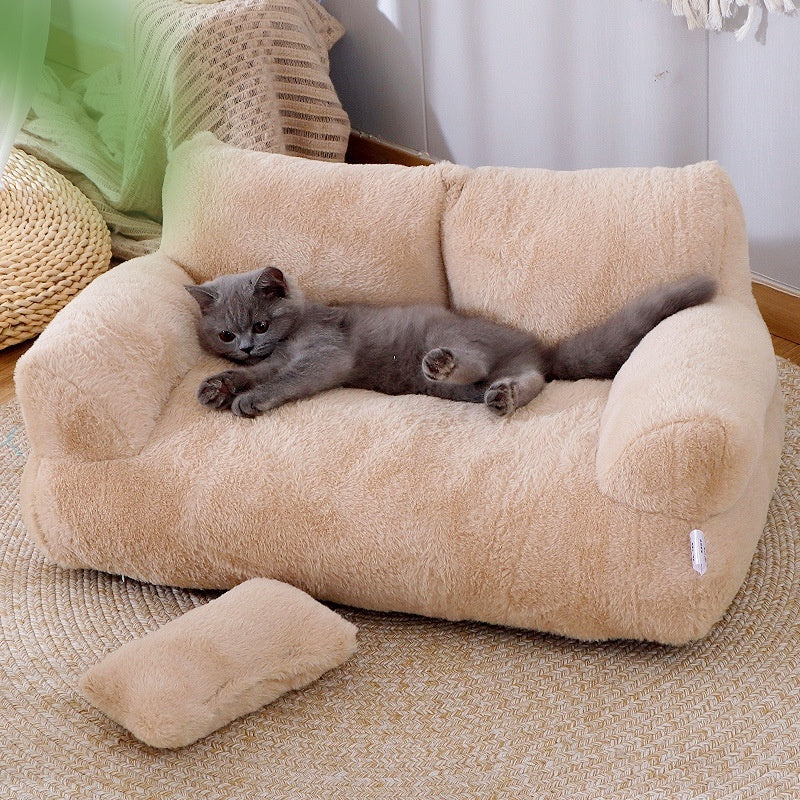 Luxury Plush Cat Bed Sofa