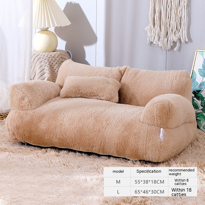 Luxury Plush Cat Bed Sofa