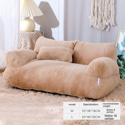 Luxury Plush Cat Bed Sofa