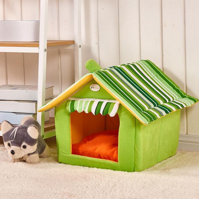 Fashionable Striped Dog Bed