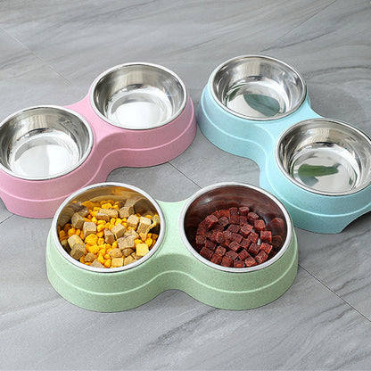 Double Stainless Steel Pet Bowls