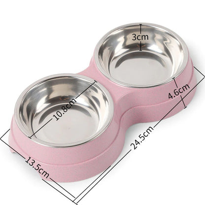 Double Stainless Steel Pet Bowls