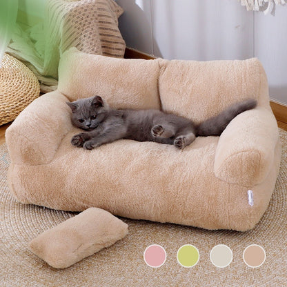 Luxury Plush Cat Bed Sofa