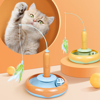 2-in-1 Cat Turntable Toy