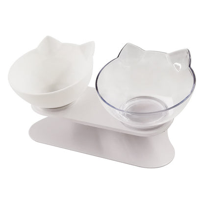 Transparent Cat Ear Shaped Pet Bowl