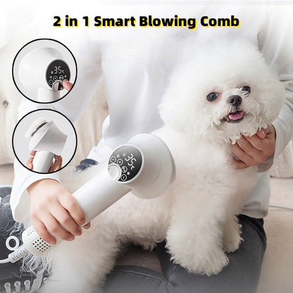 Smart Pet Hair Dryer with Comb