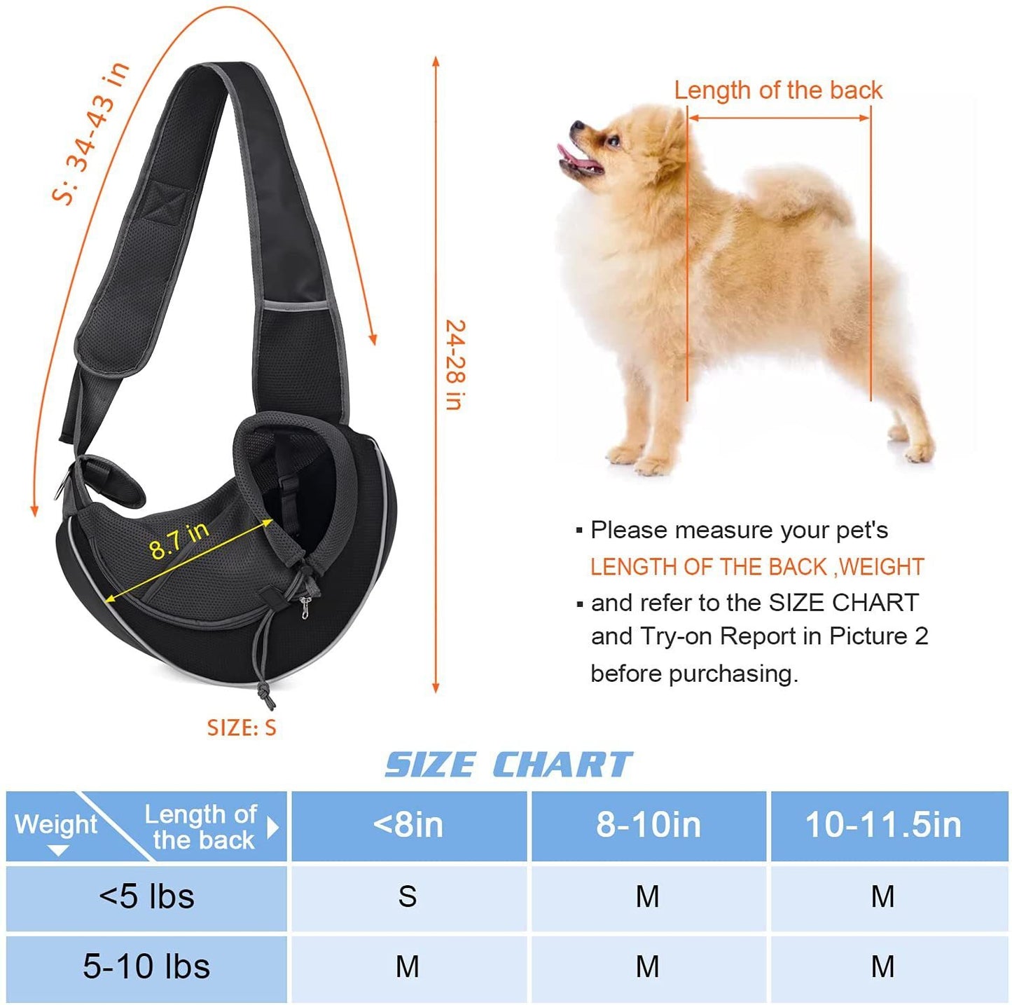 Portable Crossbody Pet Carrier Bag